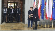 The meeting of the Czech Prime Minister Bohuslav Sobotka and the Polish Prime Minister Beata Szydlová, on 12 December 2016.
