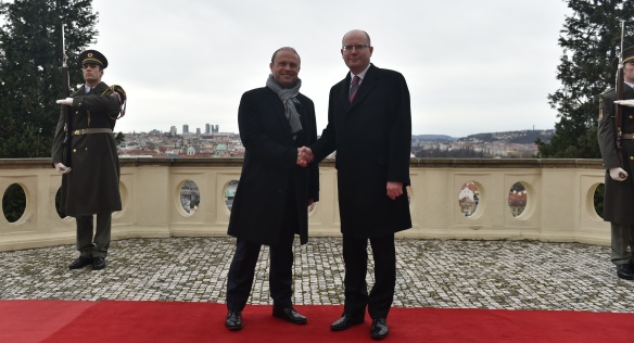 Prime Minister Bohuslav Sobotka met with the prime minister of the Maltese Republic, Joseph Muscat, 28 February 2017.