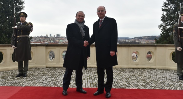 Prime Minister Bohuslav Sobotka met with the prime minister of the Maltese Republic, Joseph Muscat, 28 February 2017.