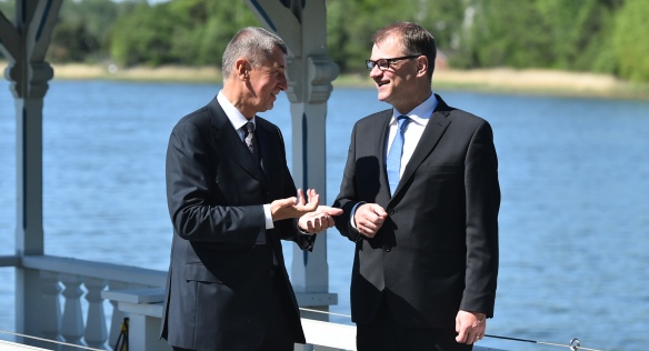 Předseda vlády Andrej Babiš jednal s finským předsedou vlády Juhou Sipilou, 21. května 2018. 