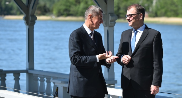 Prime Minister Andrej Babiš met with Finnish Prime Minister Juha Sipilä, 21 May 2018. 