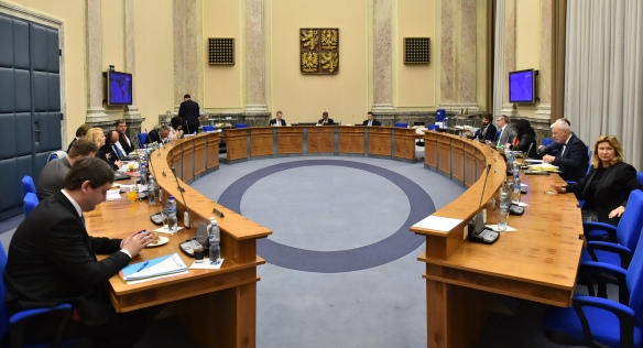 Před jednáním vlády, 11. dubna 2018.