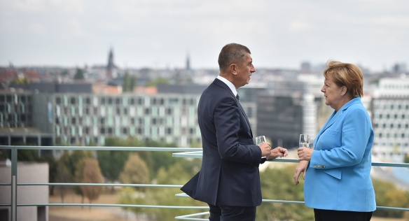 Český premiér Andrej Babiš a německá kancléřka Angela Merkelová na Spolkovém kancléřství v Berlíně, 5. září 2018.