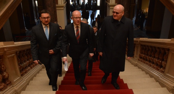 Premiér Sobotka se 20. dubna 2015 zúčastnil slavnostního aktu předání historické budovy Národního muzea zhotoviteli její generální rekonstrukce.