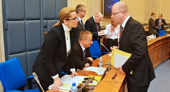 Před jednáním vlády, 7. ledna 2015. 
