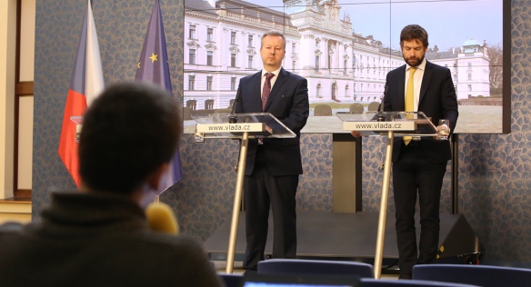 Tisková konference po jednání vlády, 4. dubna 2018.