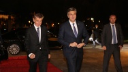 Český premiér Andrej Babiš se zdraví s předsedou vlády Chorvatské republiky Andrejem Plenkovićem, 4. listopadu 2019.