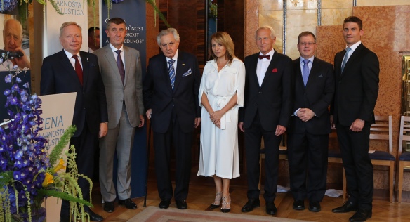 Předseda vlády Andrej Babiš se zúčastnil předávání Ceny Arnošta Lustiga, 24. května 2018.