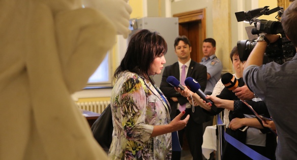 Komentář ministryně financí Aleny Schillerové před jednáním vlády, 30. května 2018. 