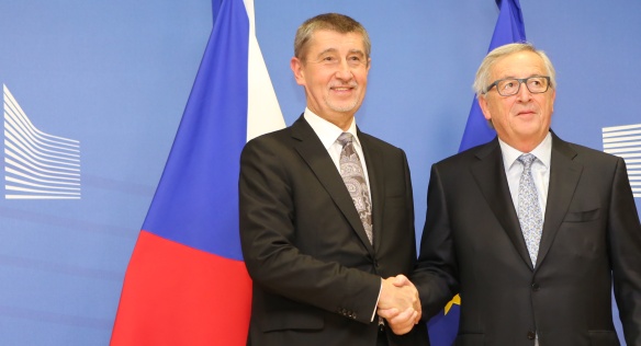 The first bilateral meeting between Andrej Babiš and the President of the European Commission, Jean-Claude Juncker, Brussels, 29 January 2018.