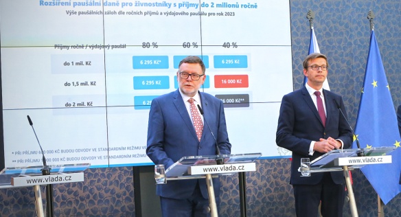 Ministr financí Zbyněk Stanjura na tiskové konferenci vysvětlil plánované změny v DPH, 22. června 2022.