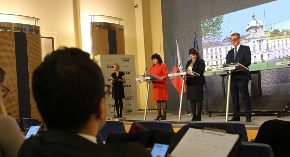 Tisková konference po jednání vlády, 7. ledna 2019.