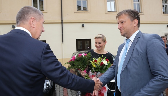 Premiér Andrej Babiš uvedl do úřadu ministra spravedlnosti Jana Kněžínka, 11. července 2018.