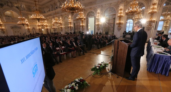 Sněm Svazu měst a obcí ve Španělském sále Pražského hradu, 7. září 2018.