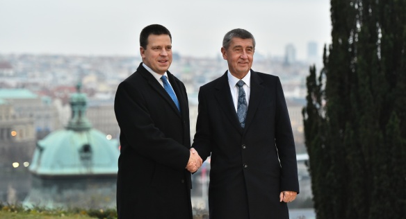 Premiér Andrej Babiš přijal v Kramářově předsedu vlády Estonska Jüriho Ratase, 
