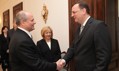 On Monday 5 November, Czech Prime Minister Petr Nečas received Ivan Mrkić, the Minister of Foreign Affairs of the Republic of Serbia. 