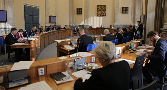 Před jednáním vlády, 30. ledna 2017.