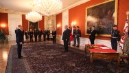 Prezident Miloš Zeman jmenoval v pátek 17. ledna 2014 do funkce premiéra Bohuslava Sobotku, foto: archiv KPR, Stanislav Novotný.