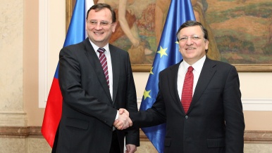 Prime Minister Petr Nečas met European Commission Chairman José Manuel Barroso on 3rd April 2013.