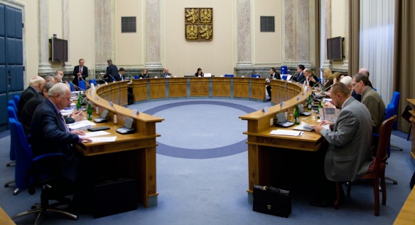 Jednání tripartity dne 7. března 2016 ve Strakově akademii. 
