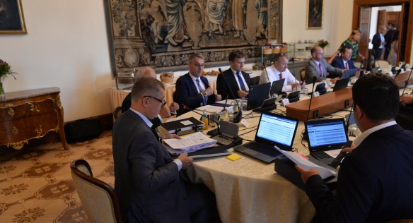 Kabinet Andreje Babiše se v úterý 31. července 2018 sešel k poslednímu jednání před vládními prázdninami, tentokrát v Hrzánském paláci.