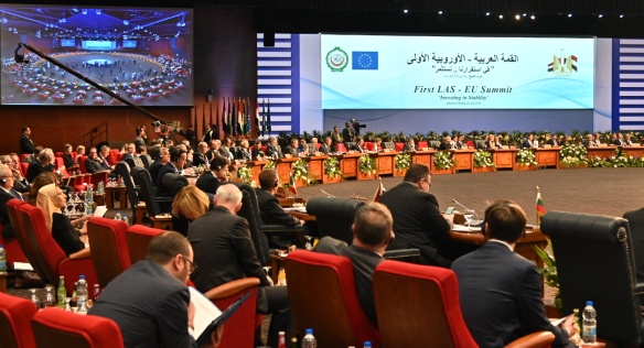 Premiér Andrej Babiš na summitu zemí EU a Ligy arabských států v Šarm aš-Šajchu, 24. února 2019. 