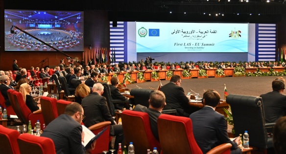 Premiér Andrej Babiš na summitu zemí EU a Ligy arabských států v Šarm aš-Šajchu, 24. února 2019. 