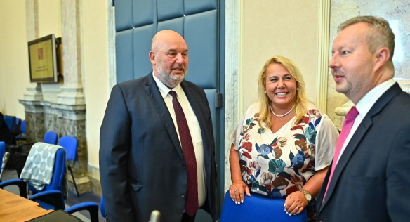 Před jednáním vlády, 26. srpna 2019.