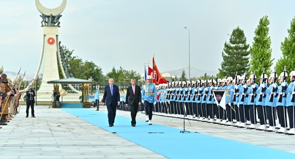 Prime Minister Andrej Babiš with Turkish President Recep Tayyip Erdoğan on 3 September 2019 in Ankara.