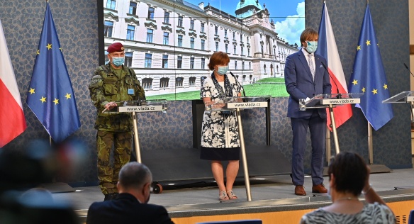 Ve Strakově akademii poprvé jednala Rada vlády pro zdravotní rizika, 28. července 2020.