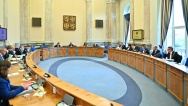 Premiér Andrej Babiš na tiskové konferenci po jednání vlády, 9. září 2019.