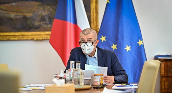 Prime Minister Andrej Babiš during an extraordinary cabinet meeting, 2 March 2021.