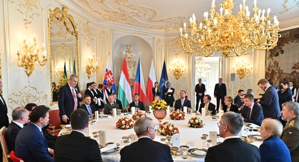 Prime Minister Andrej Babiš attended the celebration of joining NATO at Prague Castle on 12 March 2019.