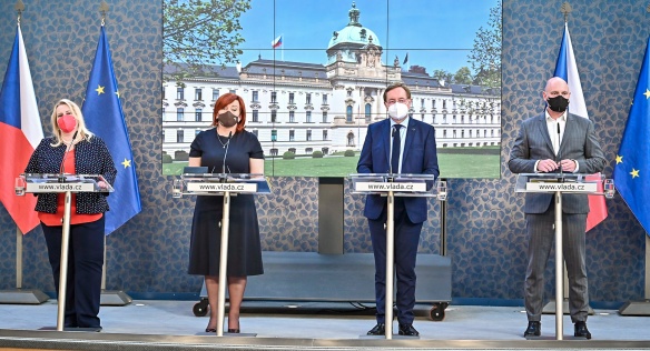 Press conference after the government meeting, 26 April 2021.