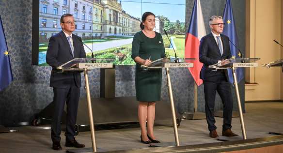 Tisková konference po jednání Vládního výboru pro strategické investice, 22. listopadu 2023.