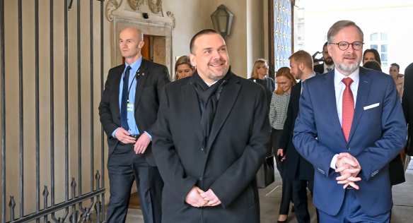 Premiér Petr Fiala navštívil Ministerstvo kultury