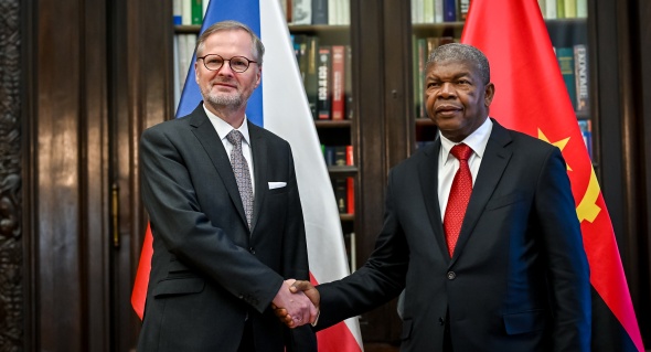 Prime Minister Petr Fiala met with the President of the Republic of Angola, João Manuel Gonçalves Lourenço, at the Kramář Villa, 21 February 2024.