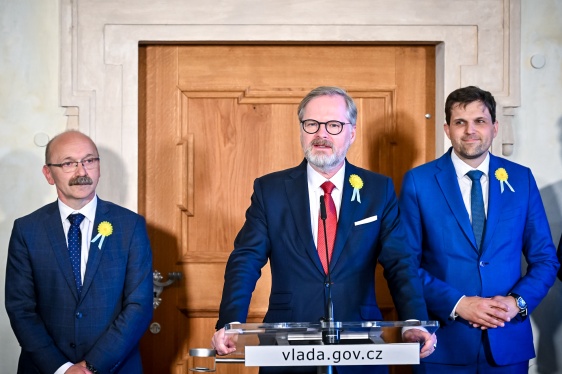 Již sedmé výjezdní zasedání vlády Petra Fialy se uskutečnilo v zasedací síni Vlašského dvora v Kutné Hoře, 14. května 2025.