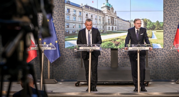 Tisková konference po jednání Vládního výboru pro strategické investice, 21. září 2023.
