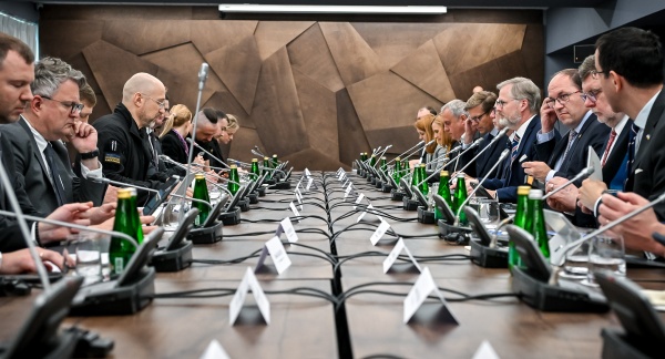 Jednání delegací českého premiéra Petra Fialy a předsedy vlády Ukrajiny Denyse Šmyhala v Užhorodu, 20. května 2025.