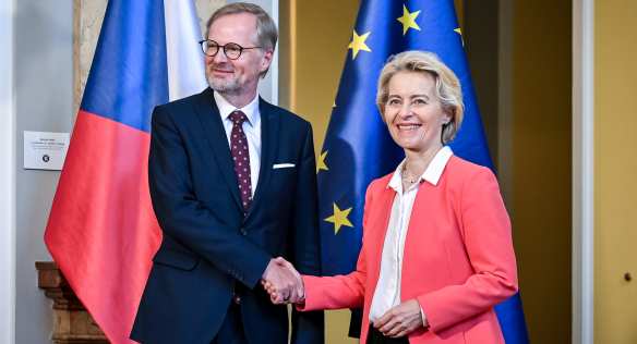Press conference after the meeting with the President of the European Commission Ursula von der Leyen, 26 September 2023.