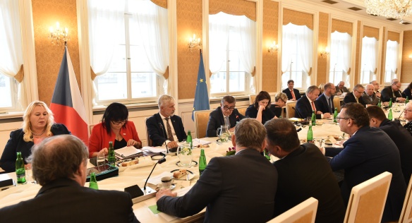 Společné jednání s krajskými tripartitami v Lichtenštejnském paláci, 24. září 2018.