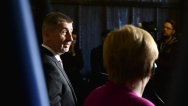 Angela Merkel and Andrej Babiš on the balcony of Kramář's villa, 26 October 2018.