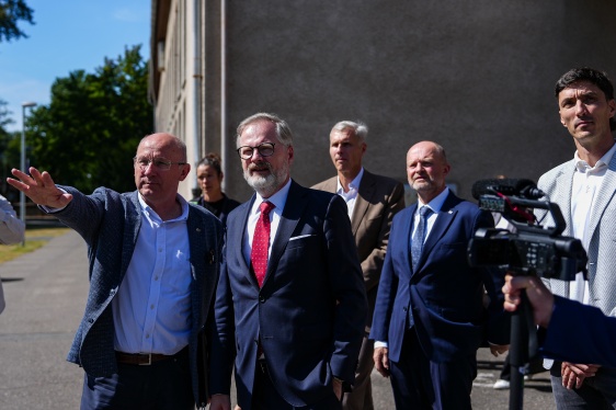 Premiér Fiala v Národním sportovním centru Nymburk: Rozpočet na sport bude minimálně stejně vysoký jako v letošním roce