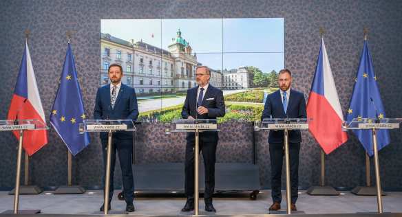 Tisková konference po jednání vlády, 5. října 2022.