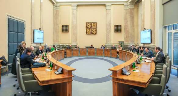 Rada vlády pro výzkum, vývoj a inovace se sešla k jednání ve Strakově akademii, 27. ledna 2023.