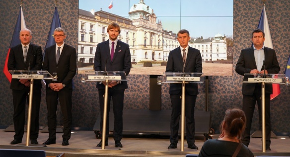 Prime Minister Andrej Babiš announced at the press conference another extension of preventive measures against the spread of coronavirus, 10 March 2020.