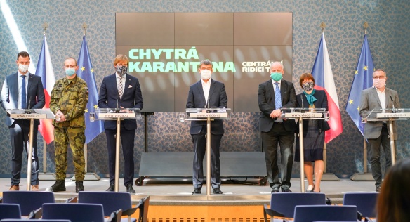 Na dnešní tiskové konferenci představili zástupci vlády a odborníků projekt Chytrá karanténa, 7. května 2020.