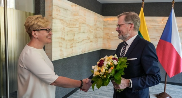 Prime Minister Petr Fiala met with Lithuanian Prime Minister Ingrida Šimonytė in Brno, 30 May 2023.