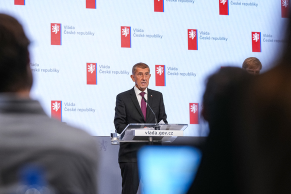 Premiér Andrej Babiš shrnul na tiskové konferenci hlavní body zasedání vlády, 14. září 2026.